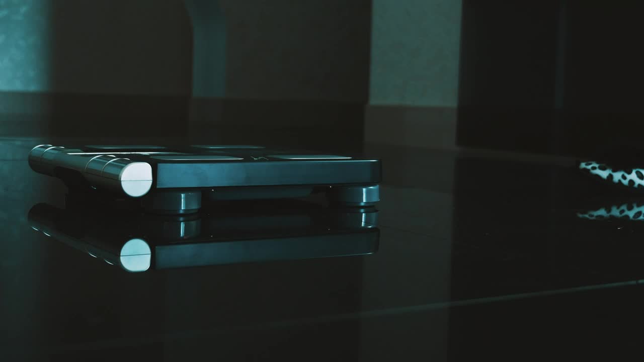 Stock Footage Woman Standing On Bathroom Scales Live Wallpaper Free