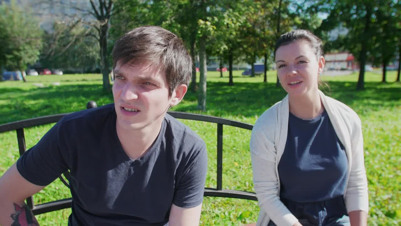 Stock Footage Young Couple Having A Chat Live Wallpaper Free