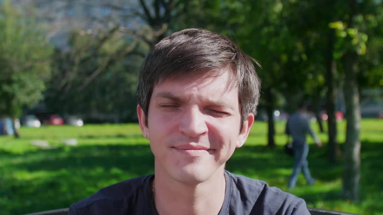 Stock Footage Young Man Smiling And Laughing At The Camera Live Wallpaper Free