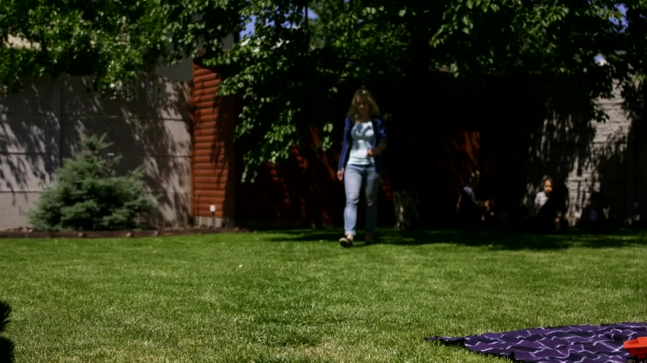 Stock Footage Woman Receiving A Package In The Garden Live Wallpaper Free