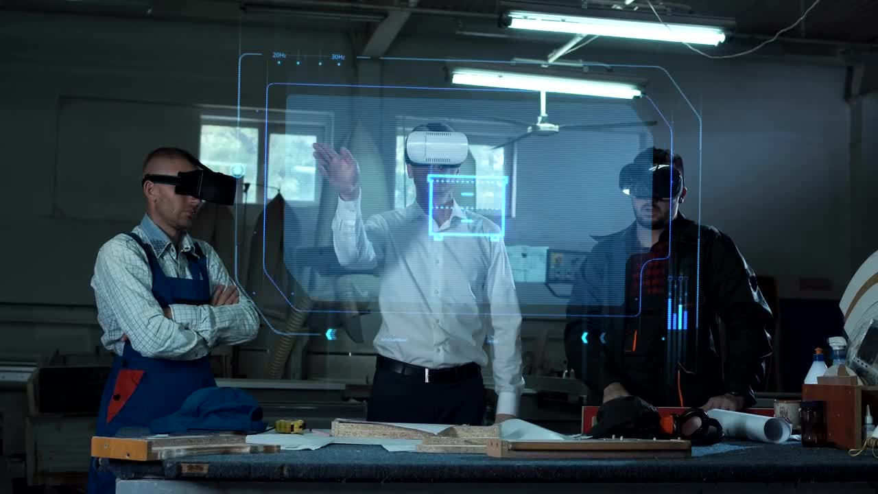 Stock Footage Working With Vr Technology In The Workshop Live Wallpaper Free