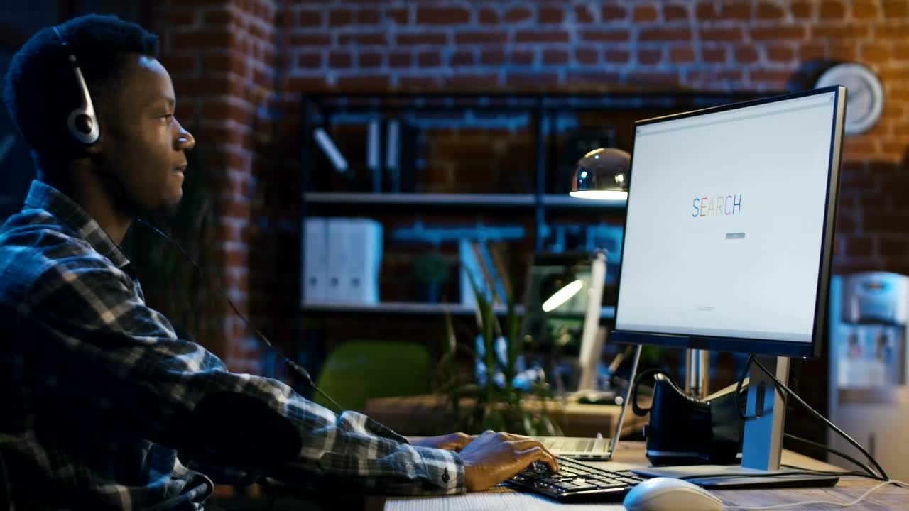 Stock Footage Young Man Searching On The Internet Live Wallpaper Free