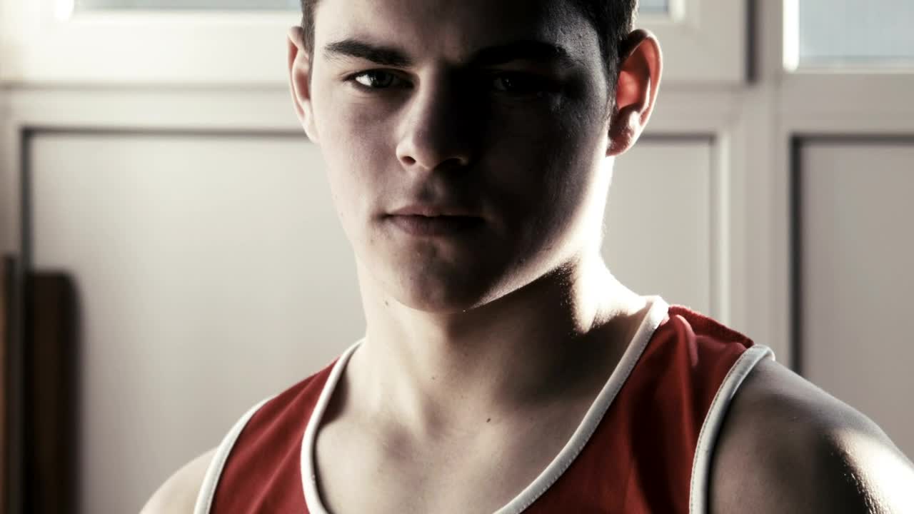 Stock Footage Young Boxer Looks Into The Camera Live Wallpaper Free