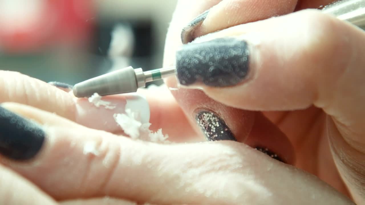 Stock Footage Working On Nails With A Mechanical Tool Live Wallpaper Free