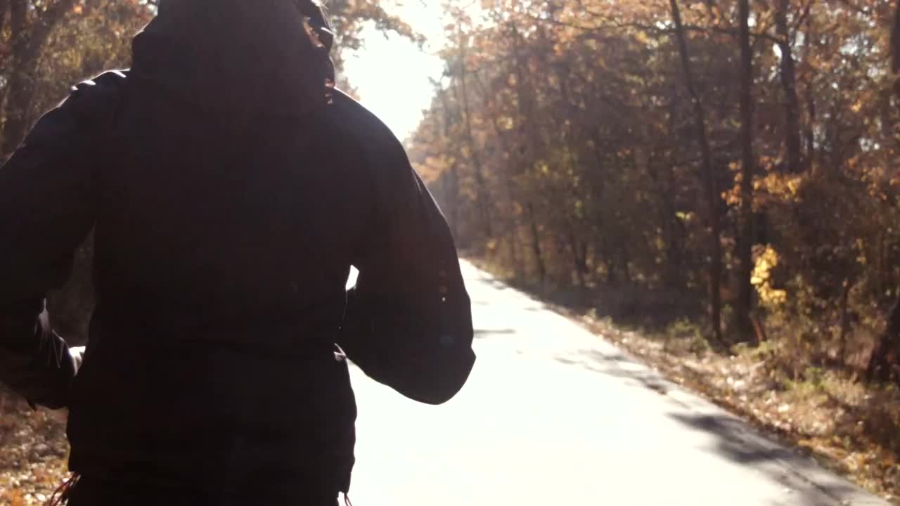 Stock Footage Young Woman Running In The Park Path Live Wallpaper Free