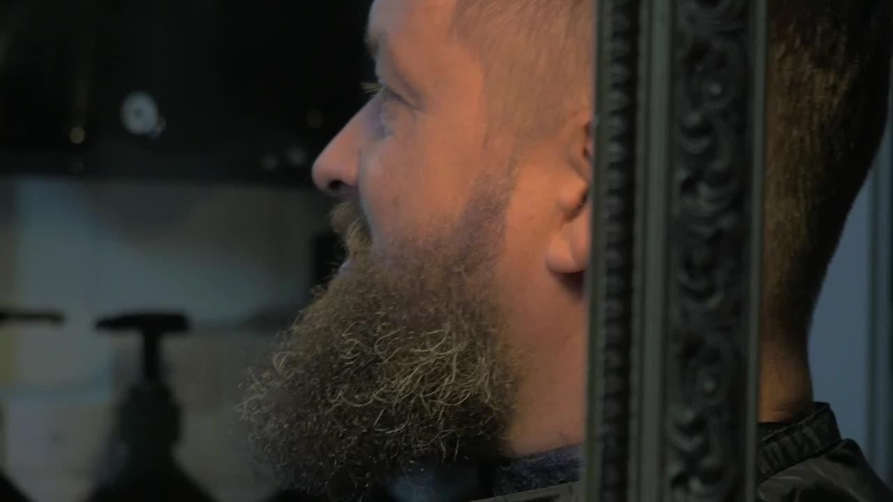 Stock Footage Woman Trimming A Long Beard Live Wallpaper Free