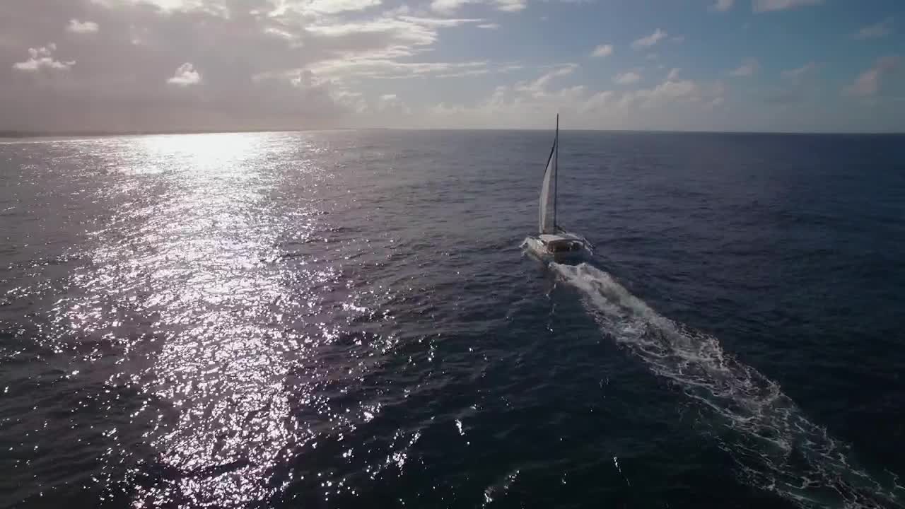 Stock Footage Yacht Sailing Towards A Storm Live Wallpaper Free