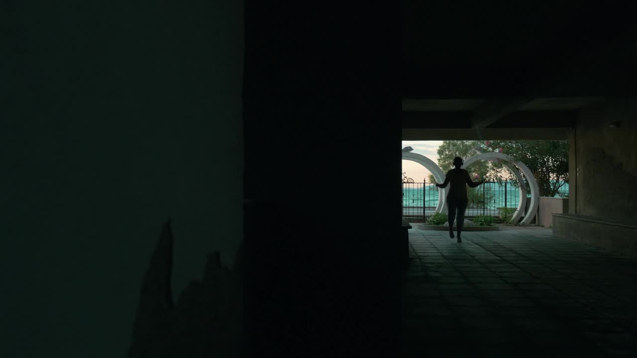 Stock Footage Woman Using A Jumping Rope Outside Live Wallpaper Free