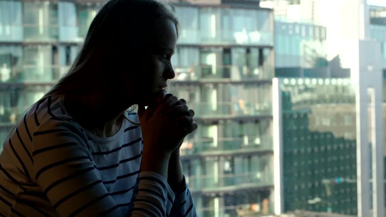 Stock Footage Woman Lost In Thought Live Wallpaper Free