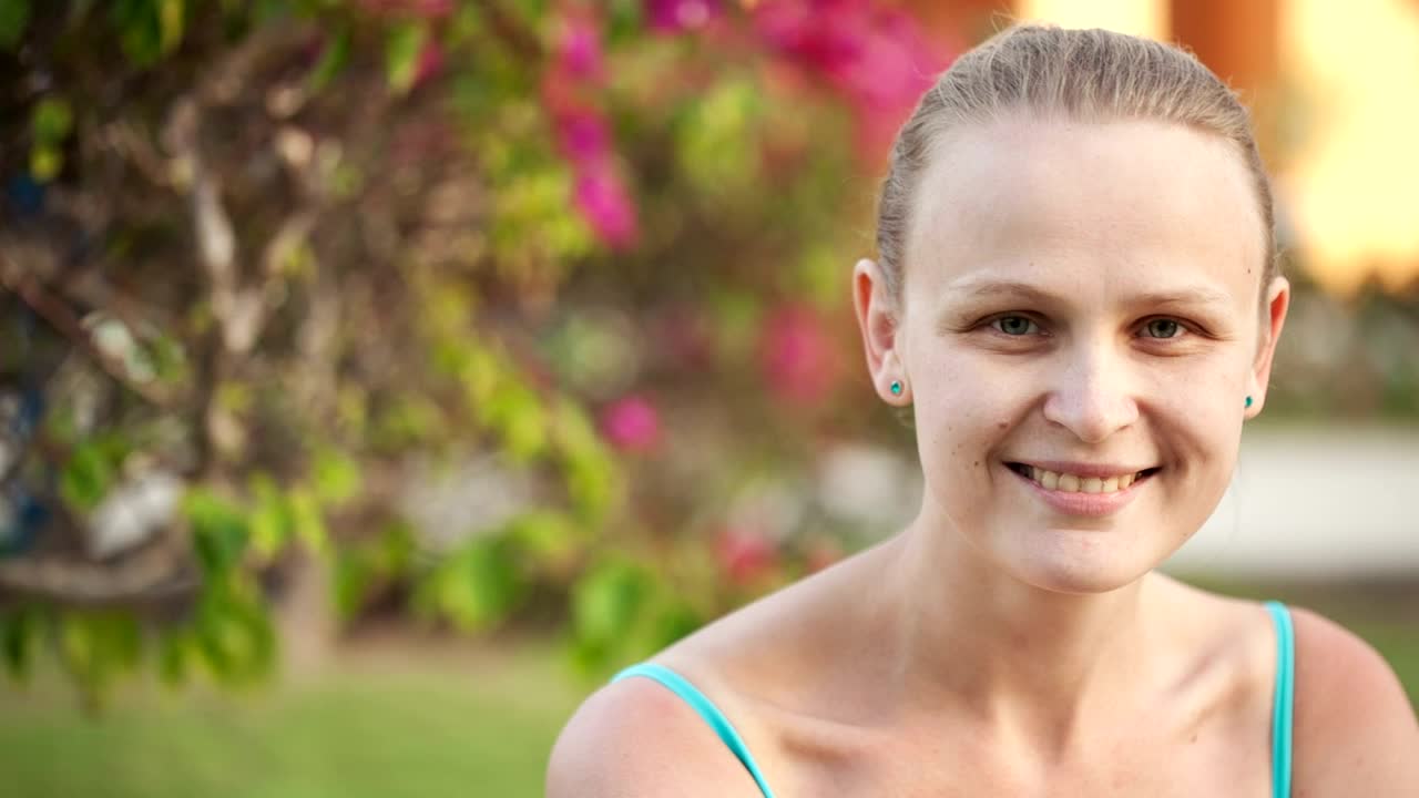 Stock Footage Woman Happy And Smiling Live Wallpaper Free