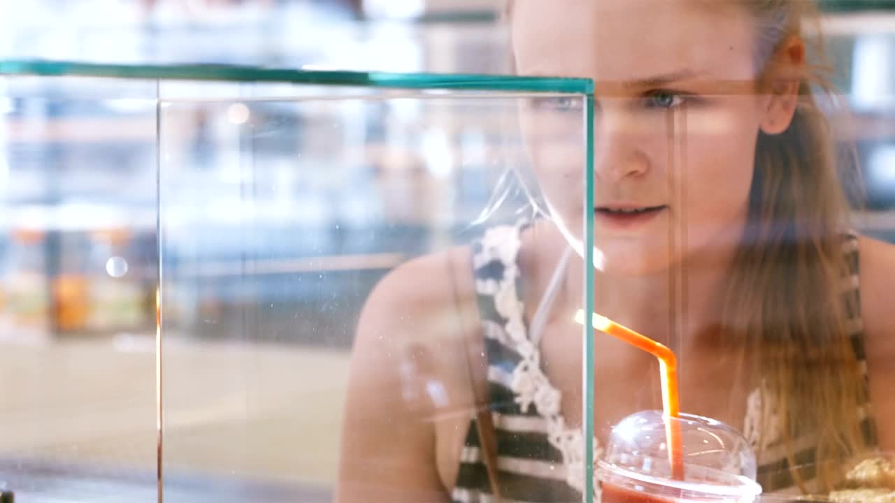 Stock Footage Woman Looking In A Bakery Window Live Wallpaper Free