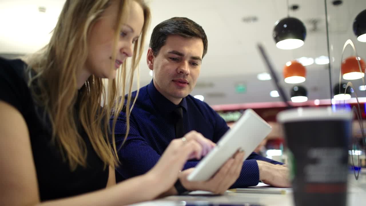 Stock Footage Working From A Modern Cafe Live Wallpaper Free