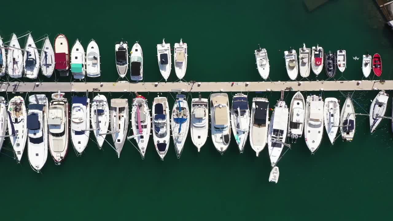 Stock Footage Yachts Anchored In A Line Live Wallpaper Free