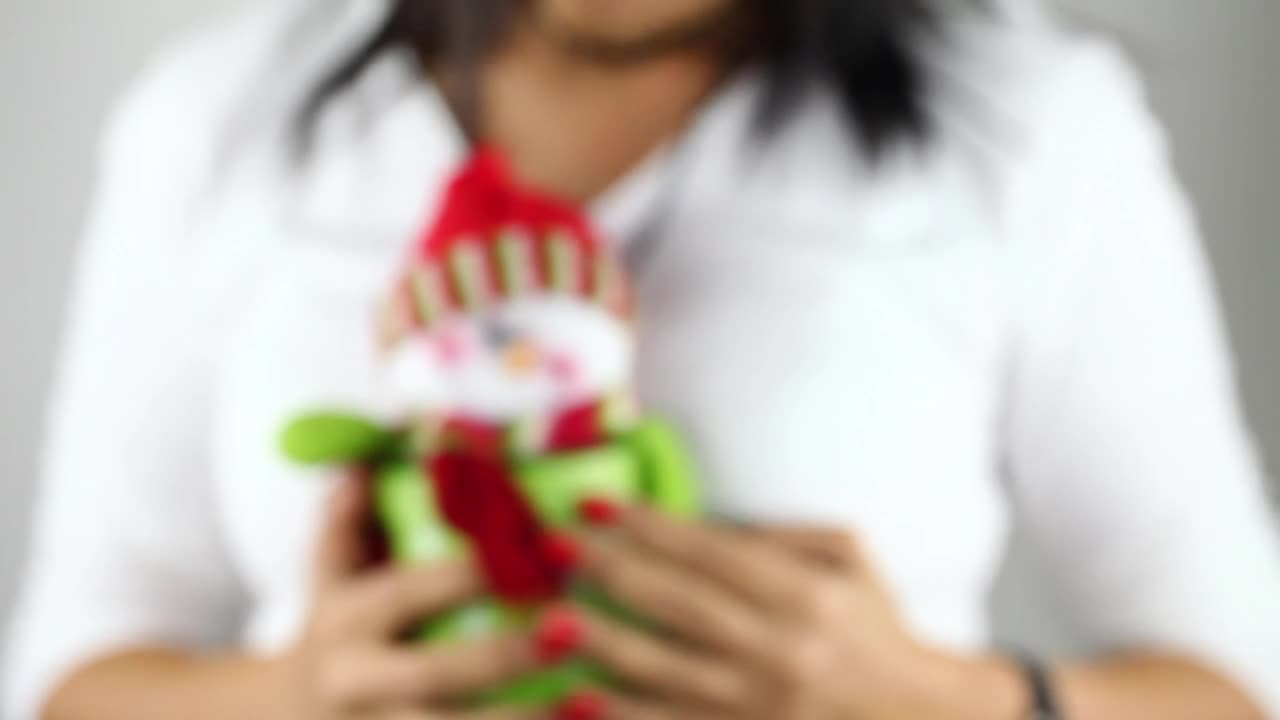 Stock Footage Woman Offering A Christmas Gift Live Wallpaper Free