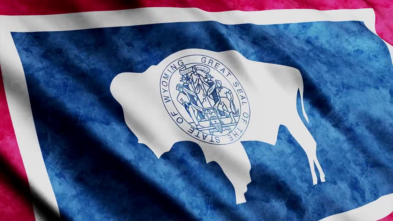 Stock Footage Wyoming State Flag D Animation Live Wallpaper Free