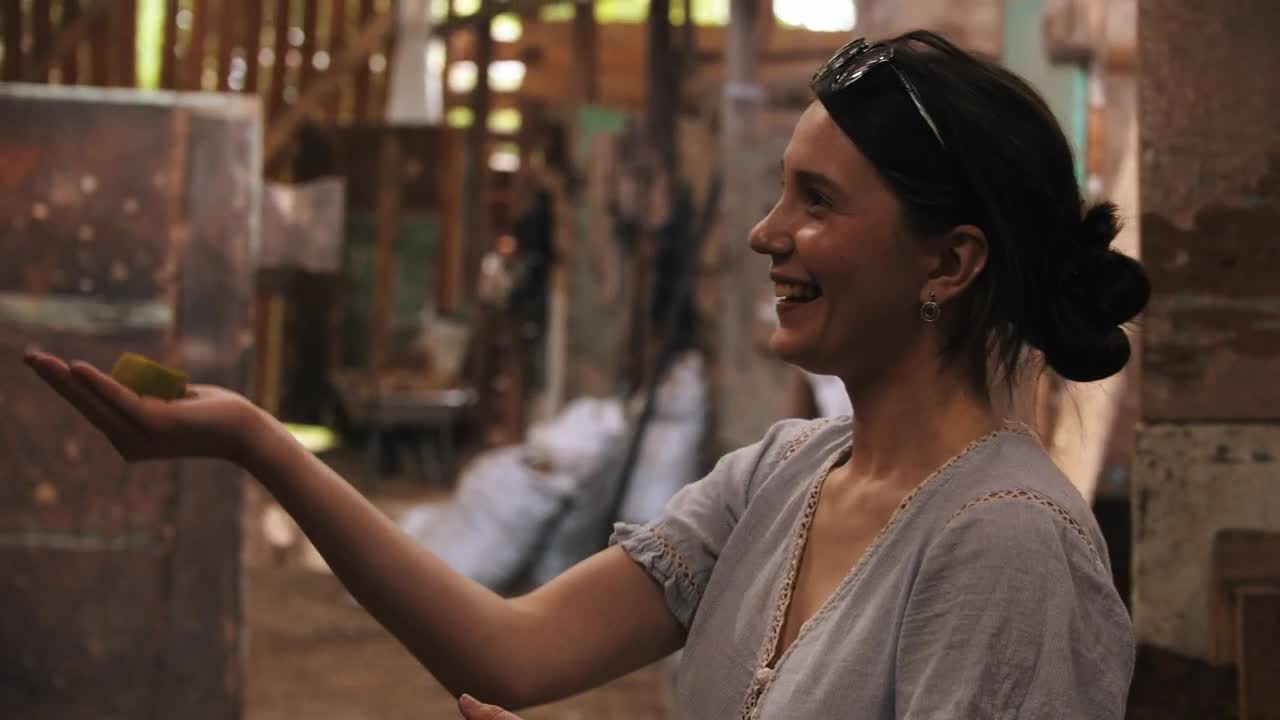 Stock Footage Young Woman Feeding A Horse In The Stable Live Wallpaper Free