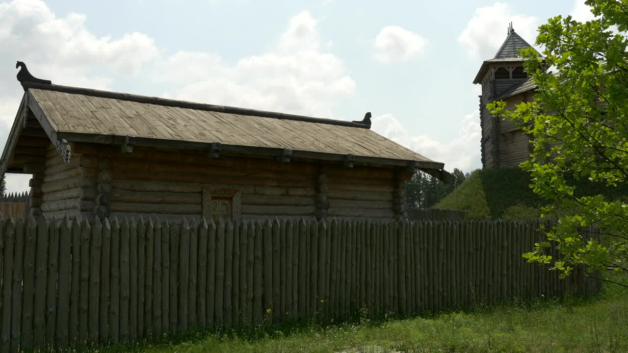 Stock Footage Wooden Ancient House In A Fortress Live Wallpaper Free