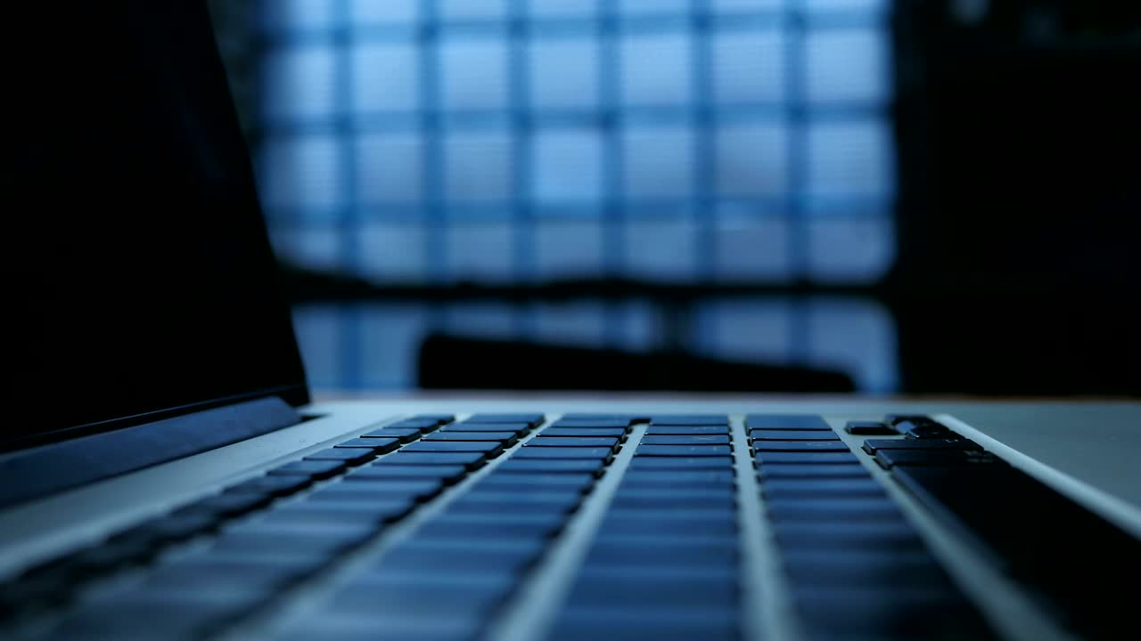 Stock Footage Working On A Laptop At Night Live Wallpaper Free