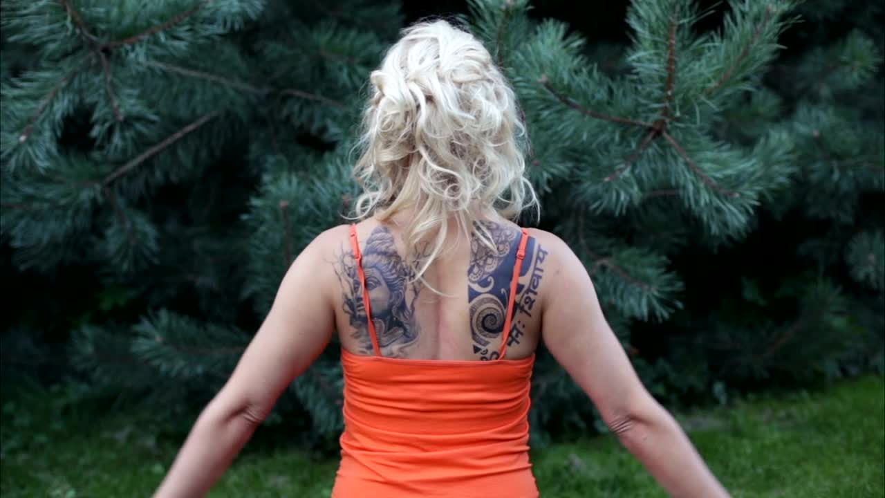 Stock Footage Woman Stretching Outside Live Wallpaper Free