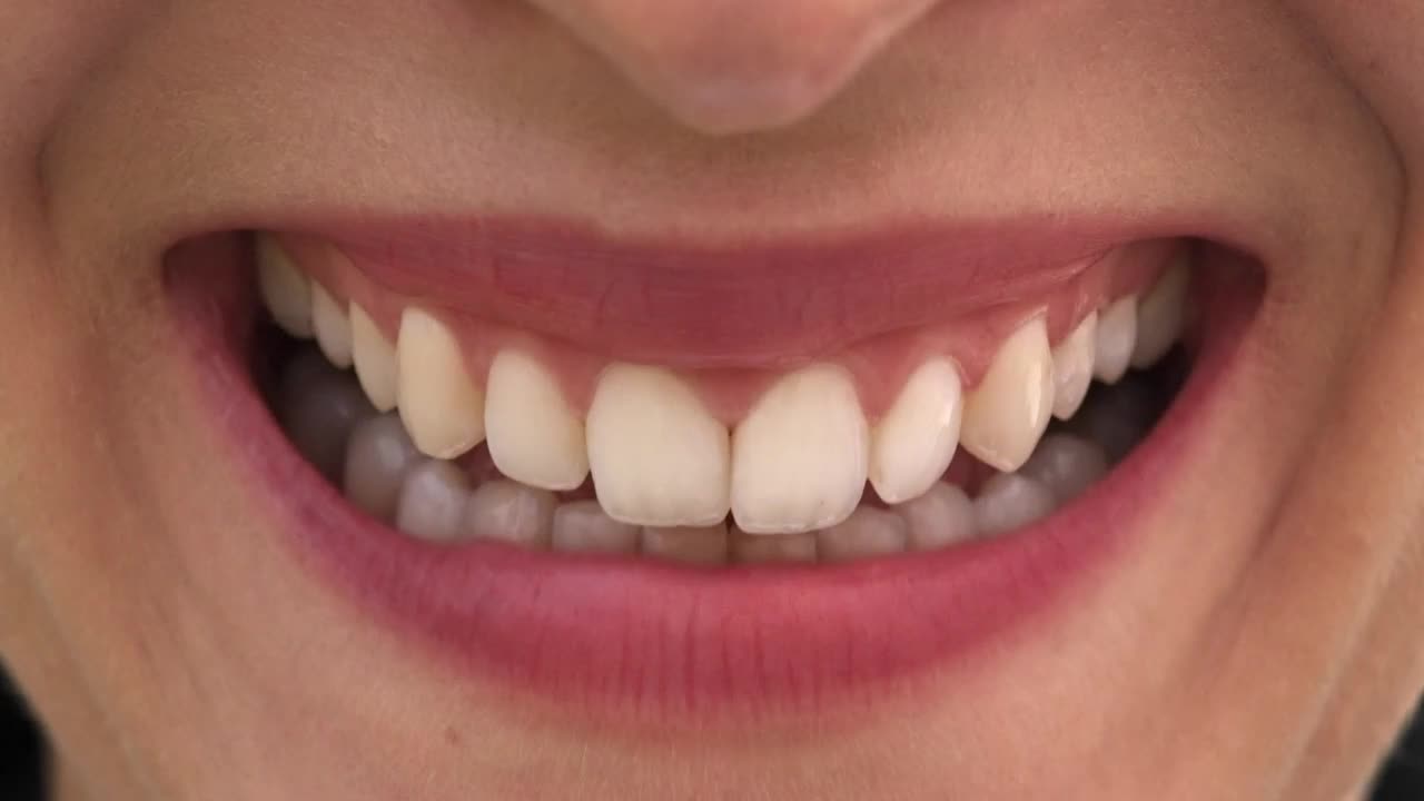 Stock Footage Woman Smiling With White Teeth Live Wallpaper Free