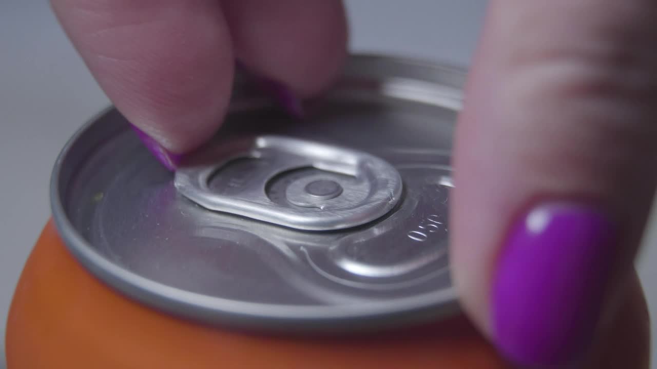 Stock Footage Womans Hand Opening Pull Tab Of Soda Can Live Wallpaper Free