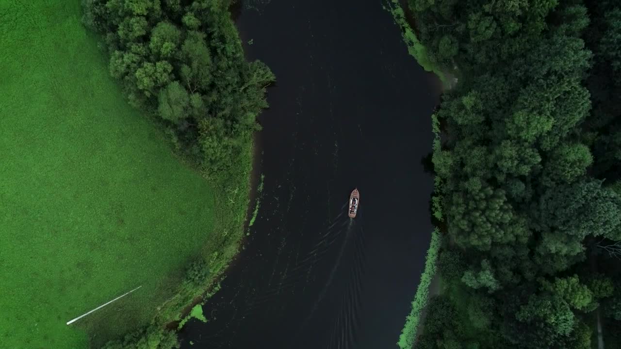 Stock Footage Wooden Boat Sailing In The River Live Wallpaper Free