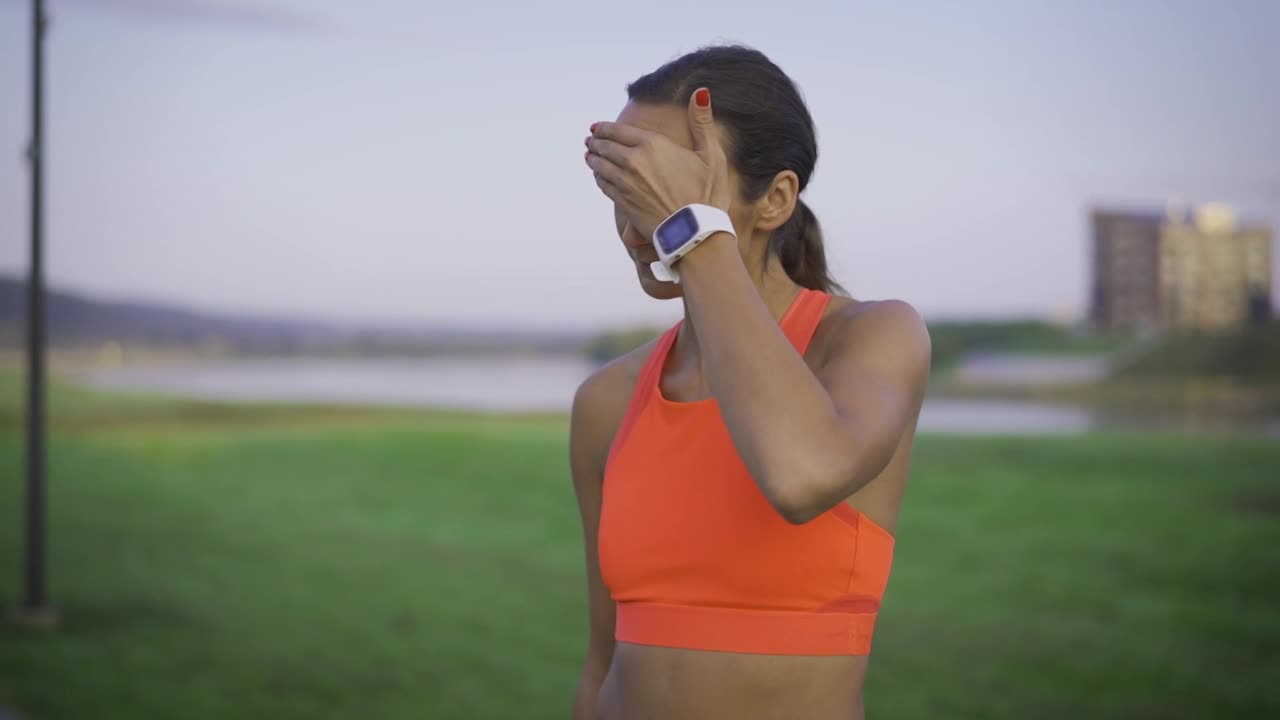 Stock Footage Woman Drinking Water After Training Live Wallpaper Free