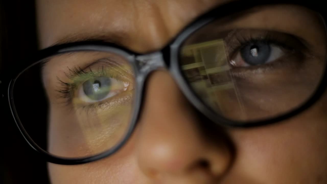 Stock Footage Woman Eyes Reading Social News Live Wallpaper Free