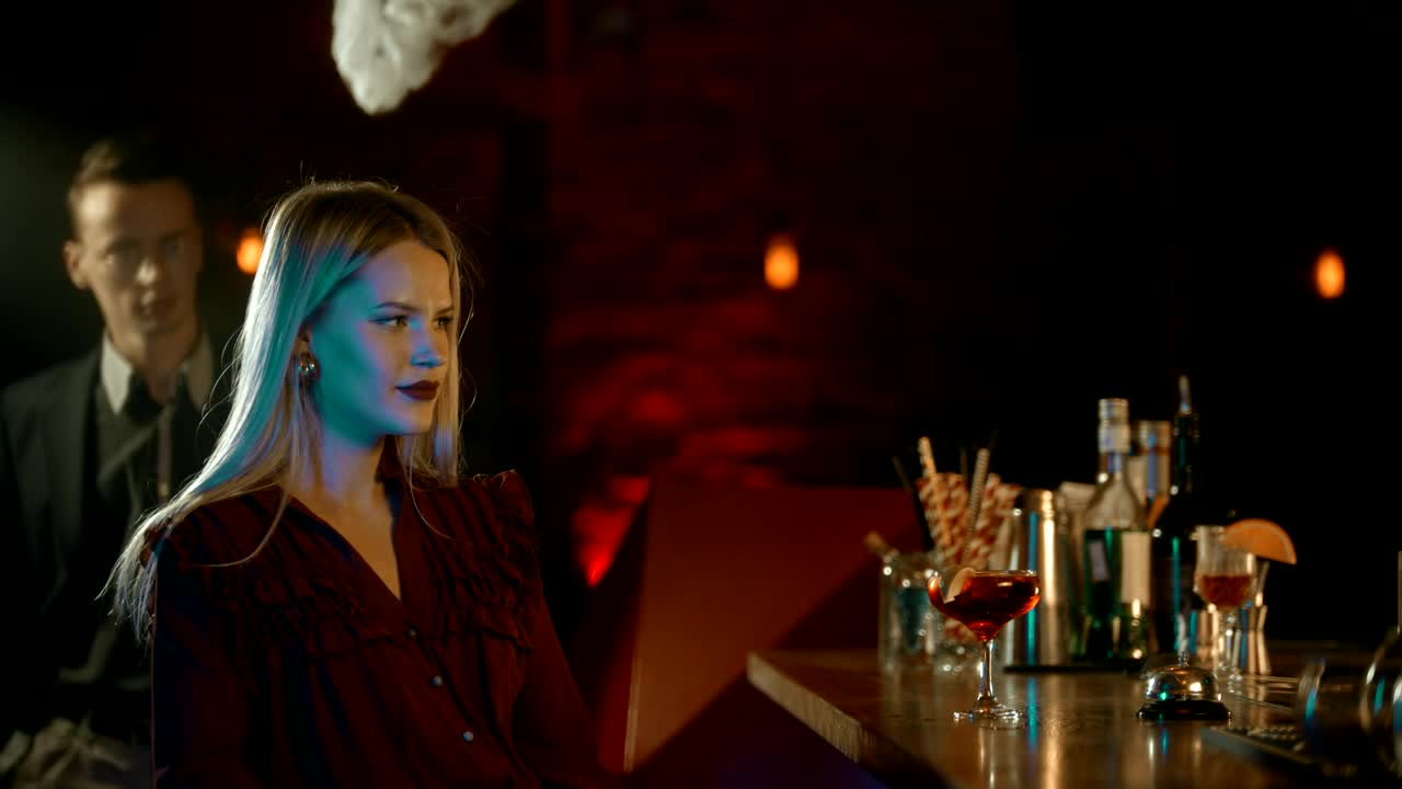 Stock Footage Young Couple Hugging In The Bar Live Wallpaper Free