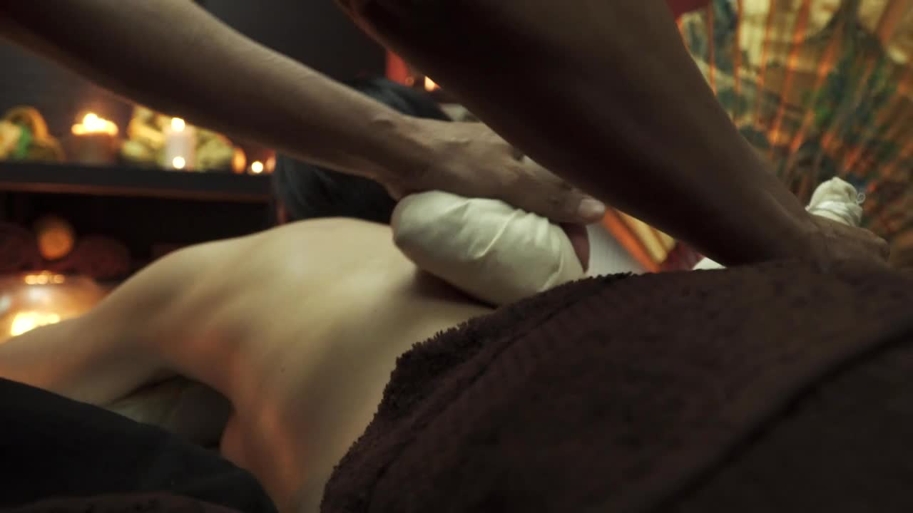 Stock Footage Woman Performing Thai Buddhist Massage Live Wallpaper Free