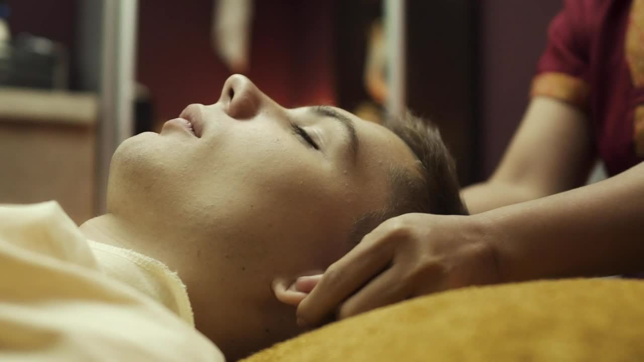 Stock Footage Young Man Receiving Ear Massage Live Wallpaper Free
