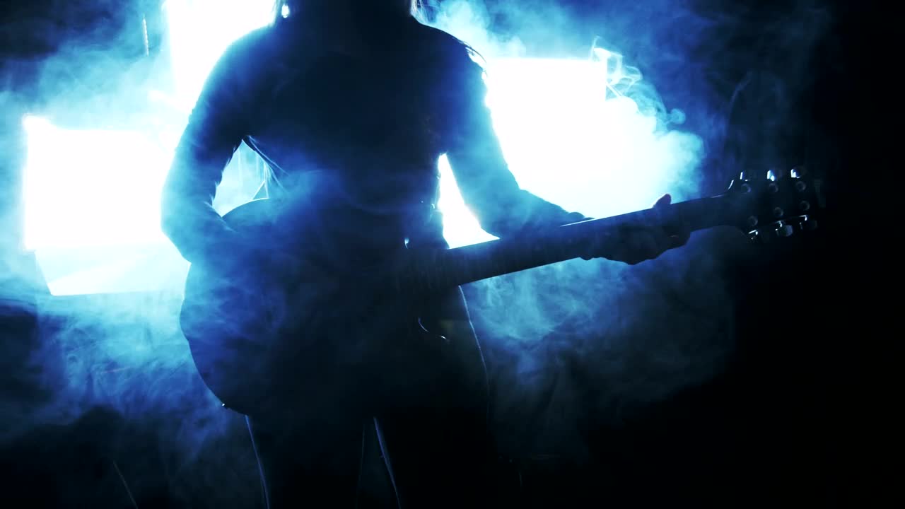 Stock Footage Young Woman Playing Guitar Live Wallpaper Free