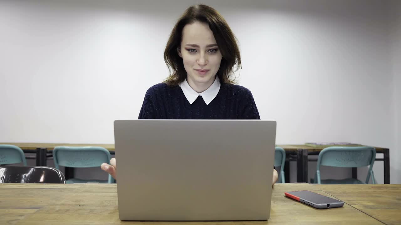 Stock Footage Woman Gets Great News Live Wallpaper Free