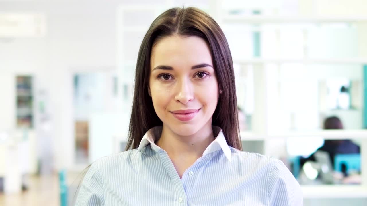 Stock Footage Woman In A Clean And Modern Office Live Wallpaper Free