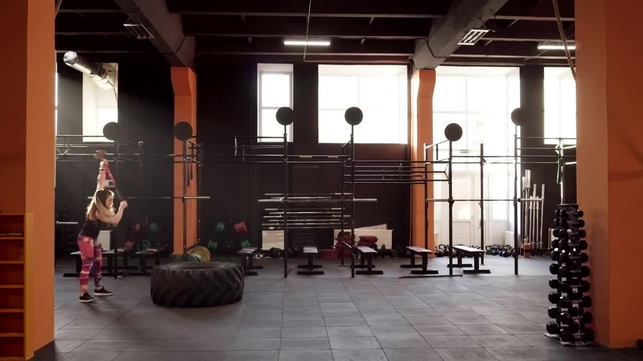 Stock Footage Woman Swinging A Hammer Live Wallpaper Free