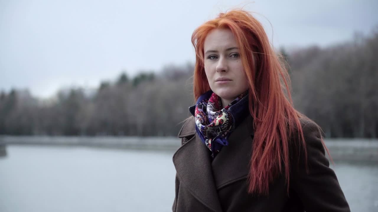 Stock Footage Woman Outside On A Cold Day Live Wallpaper Free