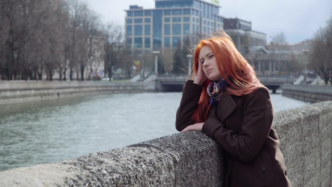 Stock Footage Woman Looking Out Over A River Live Wallpaper Free