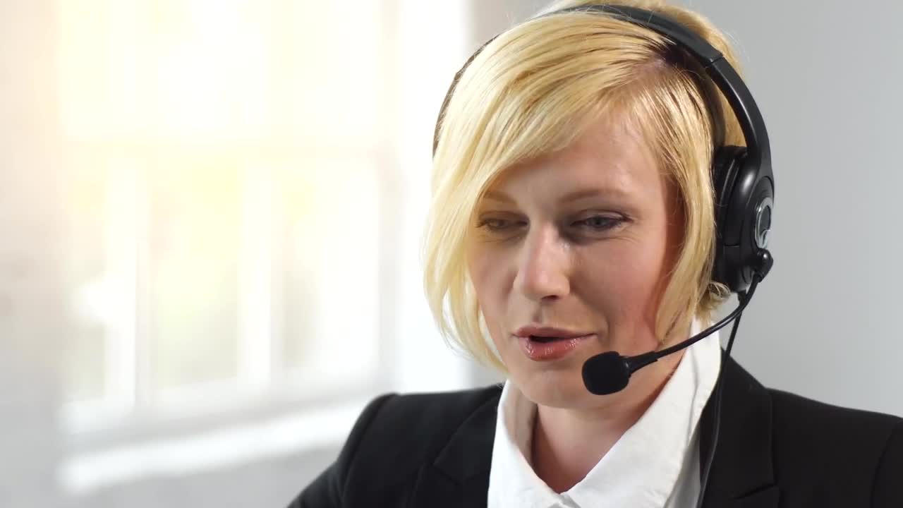 Stock Footage Woman Helping Customer In Call Center Smiles Live Wallpaper Free