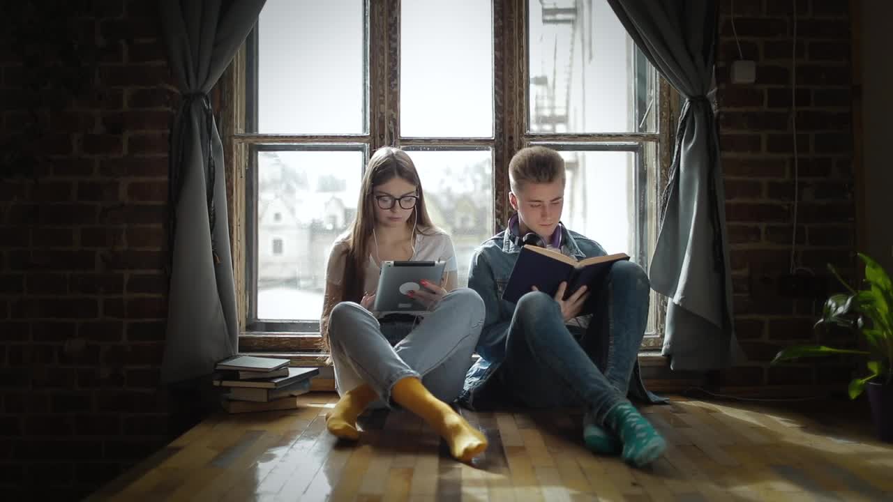 Stock Footage Young Students Helping Each Other Study By Window Live Wallpaper Free
