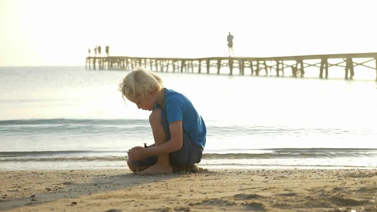 Stock Footage Young Boy Playing At The Beach Live Wallpaper Free
