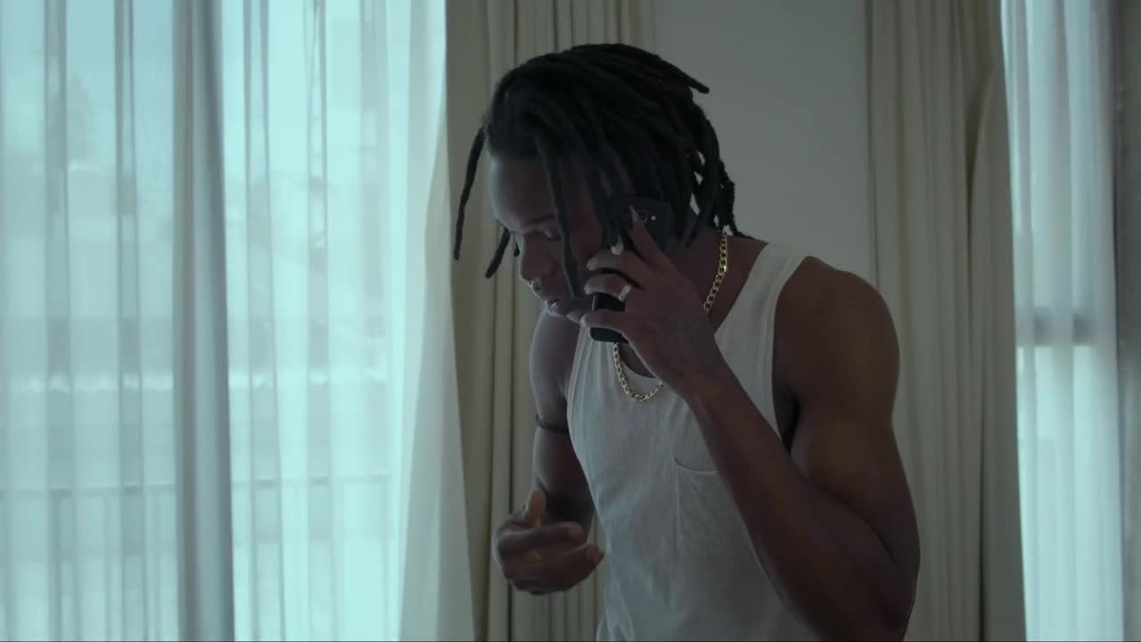 Stock Footage Young Man Upset While Talking On The Phone Live Wallpaper Free