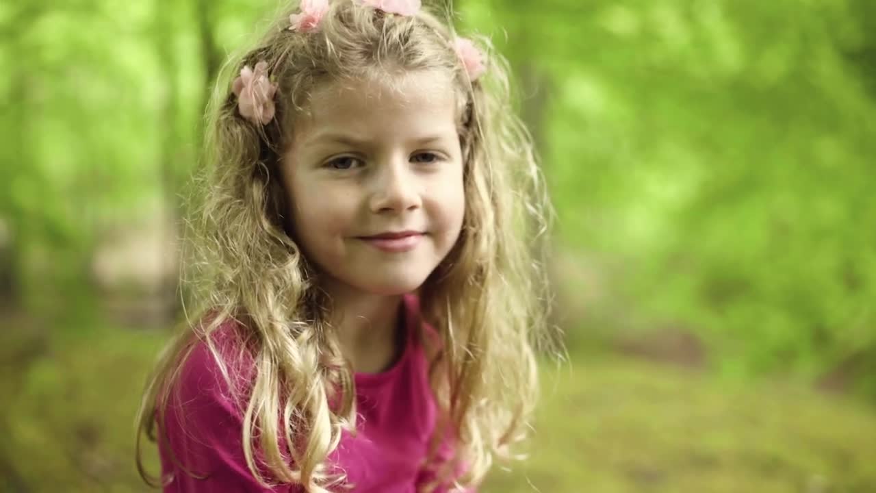 Stock Footage Young Girl Smiling Outside Live Wallpaper Free