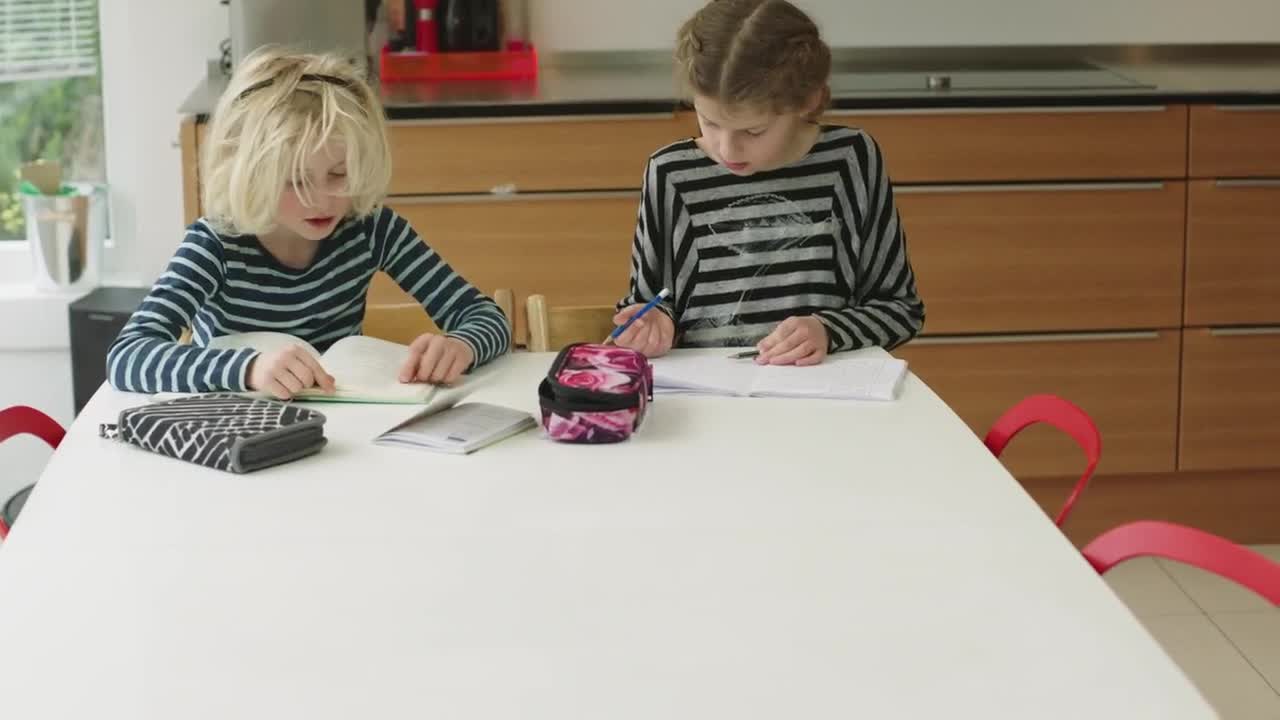 Stock Footage Young Children Learning At Home Live Wallpaper Free