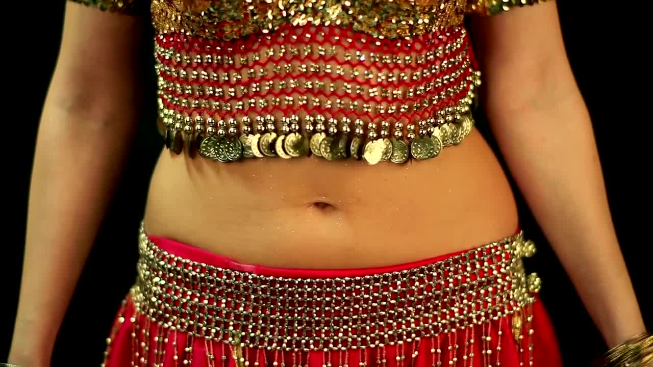 Stock Footage Woman Doing A Belly Dance In A Red Dress Live Wallpaper Free