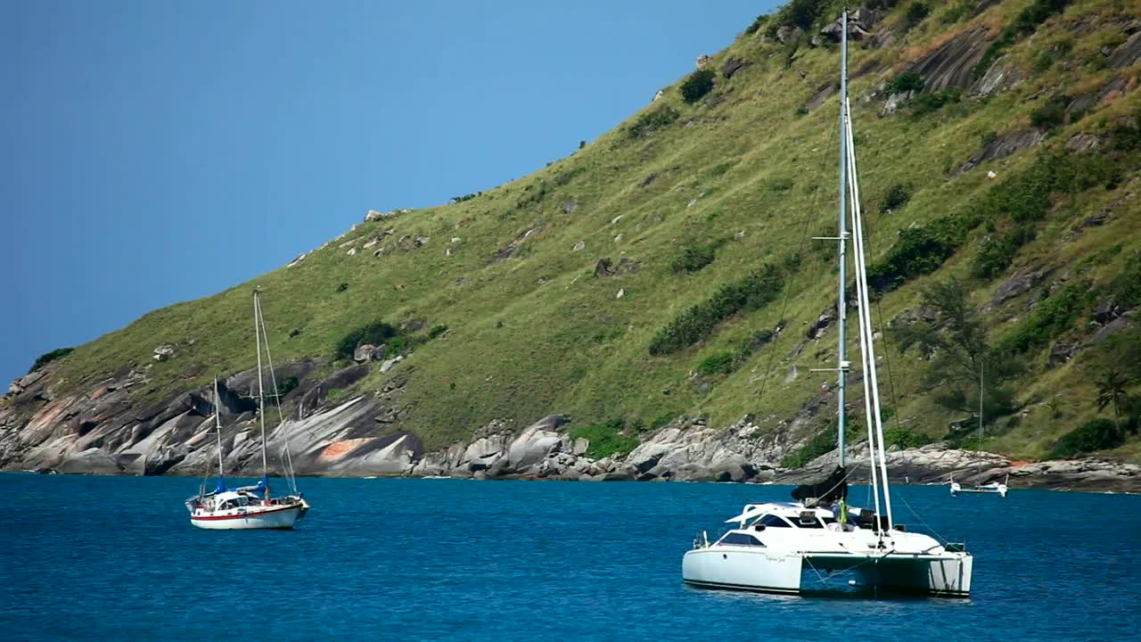 Stock Footage Yatchs Sailing In The Blue Sea Live Wallpaper Free
