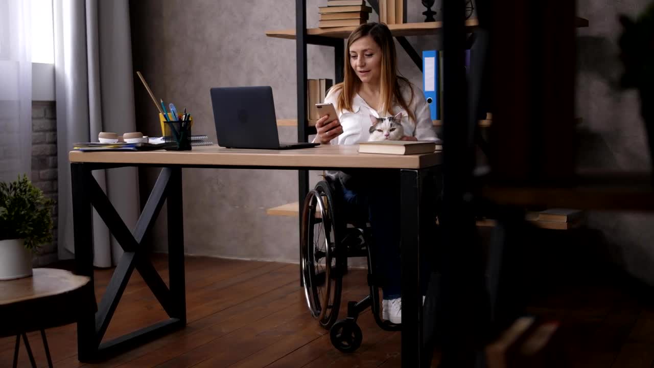 Stock Footage Young Woman Reading A Funny Post Live Wallpaper Free