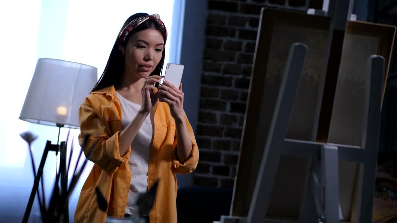 Stock Footage Young Artist Taking A Photo Live Wallpaper Free