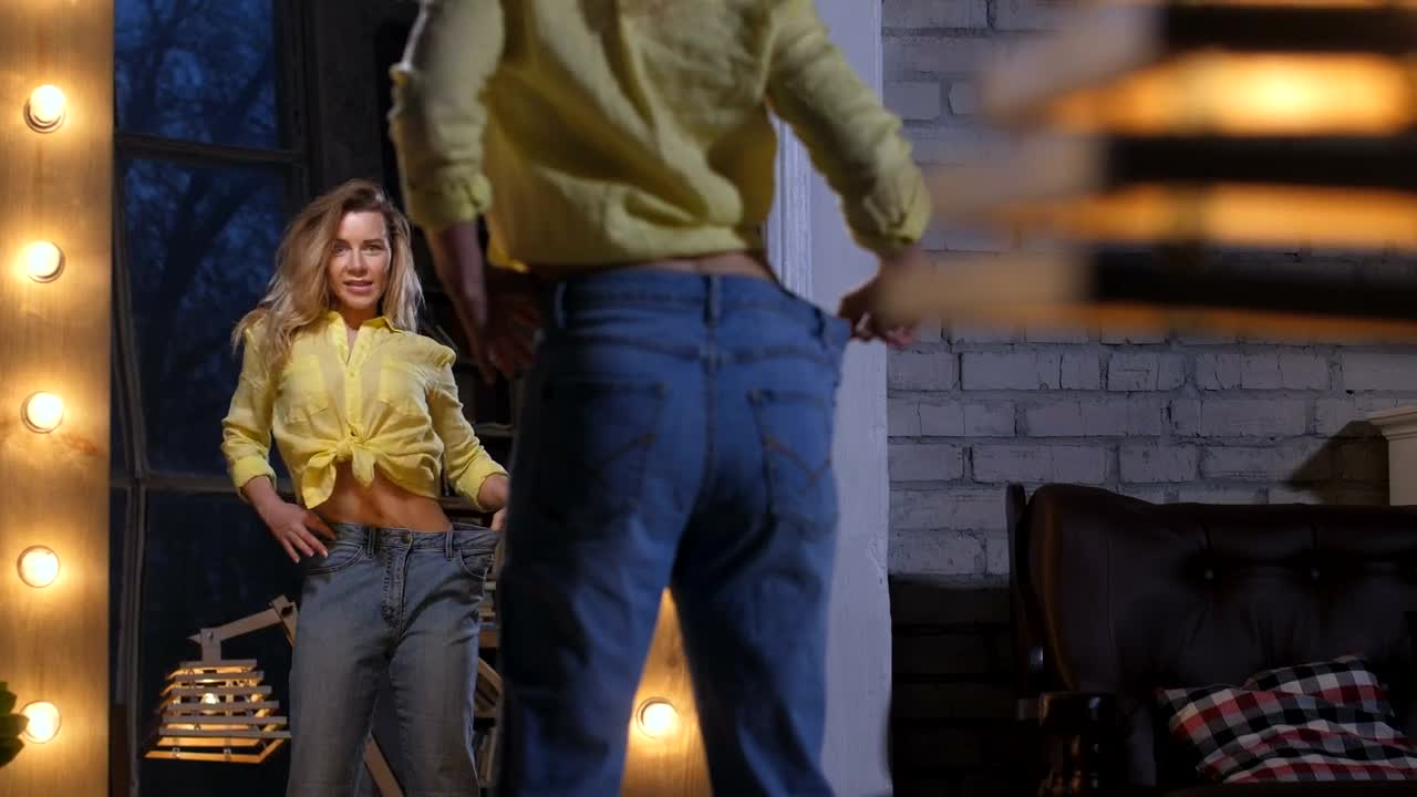 Stock Footage Woman Viewing Weight Loss Results Live Wallpaper Free