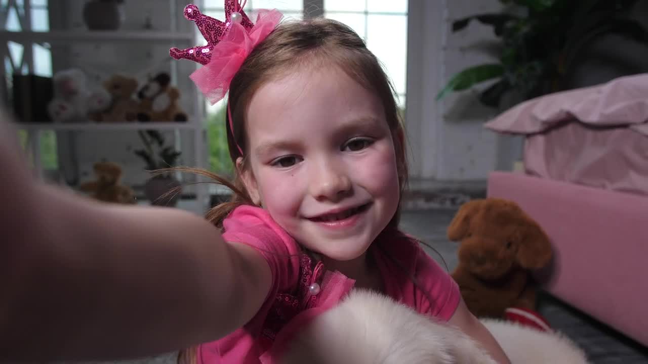 Stock Footage Young Girl And Her Dog Smiling At The Camera Live Wallpaper Free