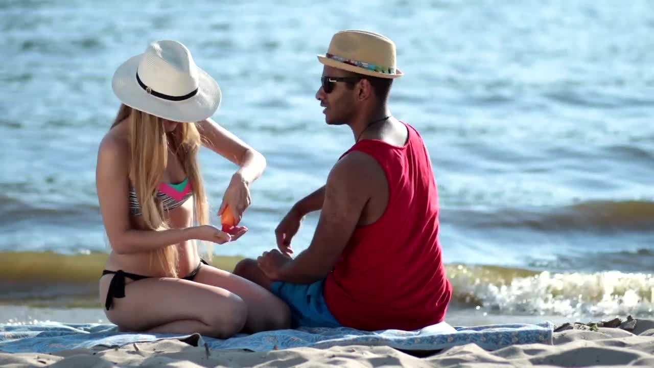 Stock Footage Young Couple Together At The Beach Live Wallpaper Free